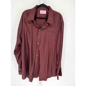 Nita Fashions Men's Long Sleeve Purple Collared Button Down Casual Shirt Sz XXL